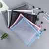 10Pcs Mesh Zipper Pouch Bags, A4 Size Zipper Bags for
