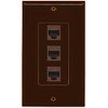 RiteAV Decorative 1 Gang 3 Port Cat6 Wall Plate -