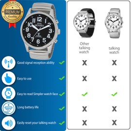 5 SENSES Atomic English Talking Watch Jumbo Size 43mm Talking Watch :1523