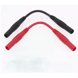 BLLNDX 2PCS Banana Plug Extension Cord Diameter 4mm Plug Dual Female Connection Cable Length 10CM Black Red Multimeter Leads Probe Adapter Connecting Audio Video Devices