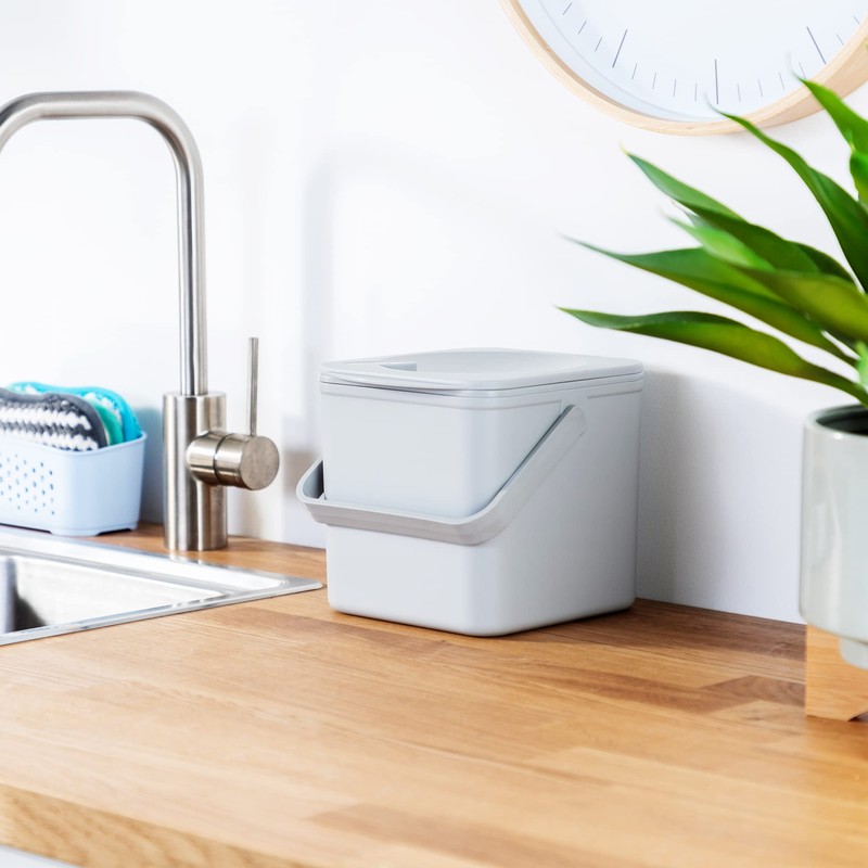 Minky Homecare Kitchen Compost Bin – Countertop Food Waste Caddy