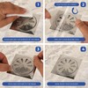 Disposable Hair Catcher Shower Drain Mesh Stickers, 35 Pack