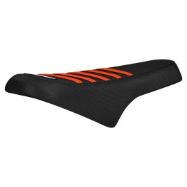 Enjoy Mfg Ridstar Q20 Ebike gripper seat cover by Enjoy mfg  all BLACK w/ ORANGE ribs #477