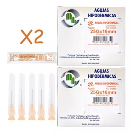 DL 200 Agujas HiPodérmicas 25x16 Envío Gratis