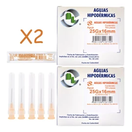 DL 200 Agujas HiPodérmicas 25x16 Envío Gratis