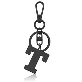 Initial Letter Keychain for Handbag Wallet Purses Backpack Monogram Letter Keychain Letter T Alphabet Keyring Metal Letter Key Ring for Friends Colleague Stainless Steel Letter Pendant Car Keyring