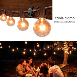 GEZIDEA String Light Hanger Hooks,Screw in Hooks for Hanging Christmas Light,Led Fairy Led Light Clips,Black,50 Pack (Big)