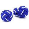 Teroon Unisex Cufflinks 610009 Silk Knot blue-white