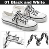 DELELE Flat Colored Shoelaces for Sneakers: 47 inch Black and
