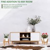 LEIMO KPARTS Adjustable Bamboo Plant Stand (8-12 inches), Mid Century