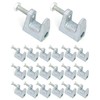QWORK Beam Clamp, 20 Pcs 5/16" Zinc Plated Iron Safety