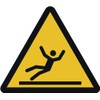 Warning of slipping hazard plastic sign diameter 10 cm according