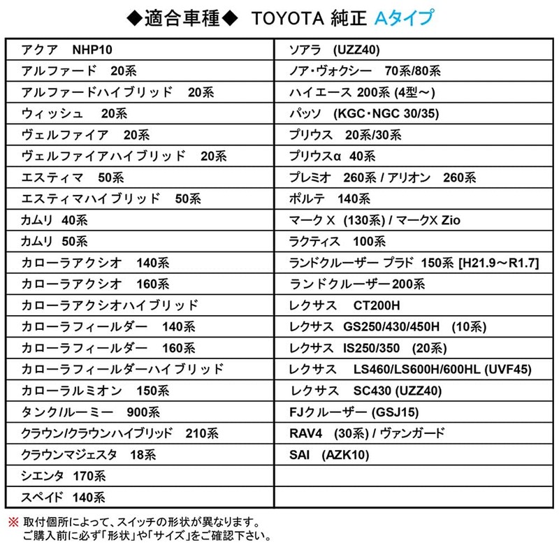 LED Position ON/OFF Switch [Toyota/Suzuki/Daihatsu A Type] / Power Mark/Green