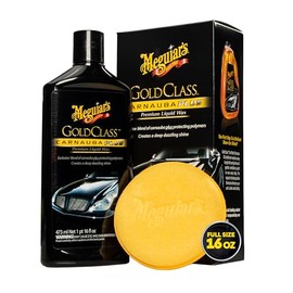 MEGUIAR'S G7016 Gold Class Carnauba Plus Premium Kit de Cera líquida – Incluye Botella de 16 onzas y Almohadilla aplicadora