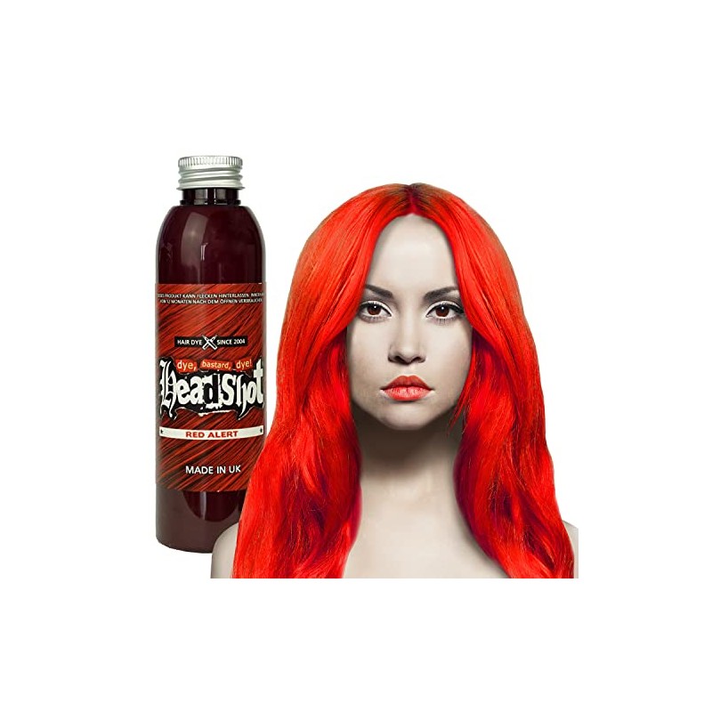 Headshot Red Alert red hair dye, semi-permanent hair tint, 150