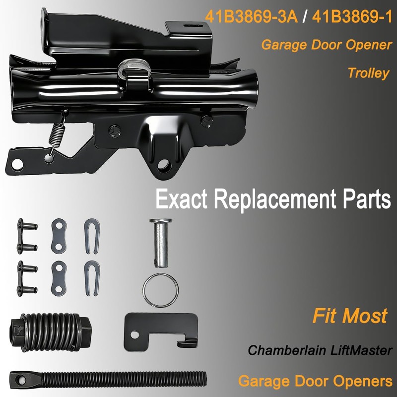41B3869-3A 41B3869-1 Garage Door Opener Trolley Replacement Kit Fits Chamberlain
