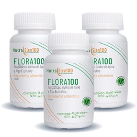 Nutrasien100 Probióticos Prebióticos 50Billones Suplemento Vegan Natural 180Días