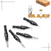 Bephee 5Pcs Quick Change HSS Wood Countersink Drill Set 1/4"Hex