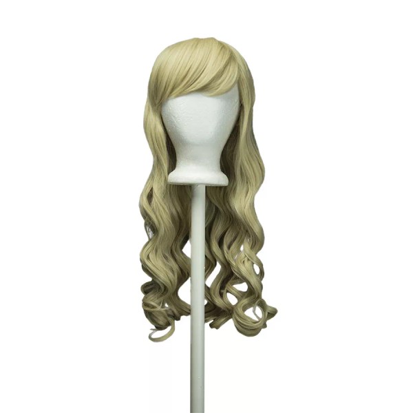 22'' Long Wavy Even Cut w/ Long Bangs Amber Blond