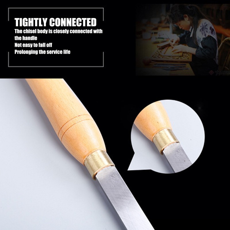 Skew Chisel HSS Lathe Turning Tool Ergonomic Beech Handle Lathe