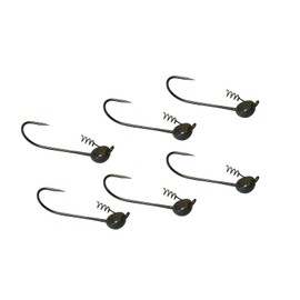 Alichino Multi Size Tungsten Shaky jig Head,Tungsten jig Head for bass (Green Pumpkin, 1/4oz 4/0, 6PCS)