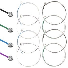 XLIUAX 8 pcs Viola Strings, Dominant Violin Strings 4/4 Full Set Guitar String Cello String Carbon Steel Core for Universal Instruments C Plated Ball End Chromium Wound