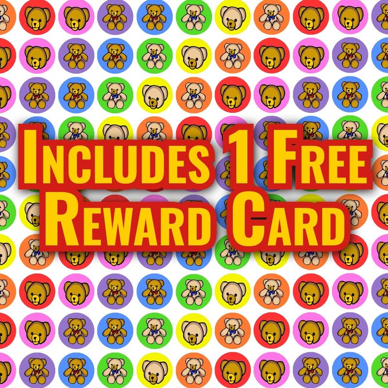 900 Colourful Teddy Bears Mini Dot 10mm Spot Reward Stickers