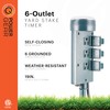 PowerGear Outdoor 6 Outlet Mechanical Stake Timer, Easy-to-Set Dial, 30-Minute
