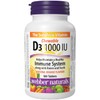 Webber Naturals Vitamin D3 1000 IU, 180 Chewable Orange Tablets,