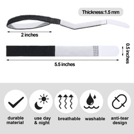 10 Paquetes Correas para Dedos Cinta de Amigos Férulas para Dedos sin Gancho y Bucle Deslizantes Cinta para Dedos Lavable y Reutilizable Envoltura Acolchada de Dedos para Roto Torcido (Negro)