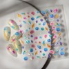 Summer Nail Art Stickers 5D Embossed Self-Adhesive Nail Stickers for