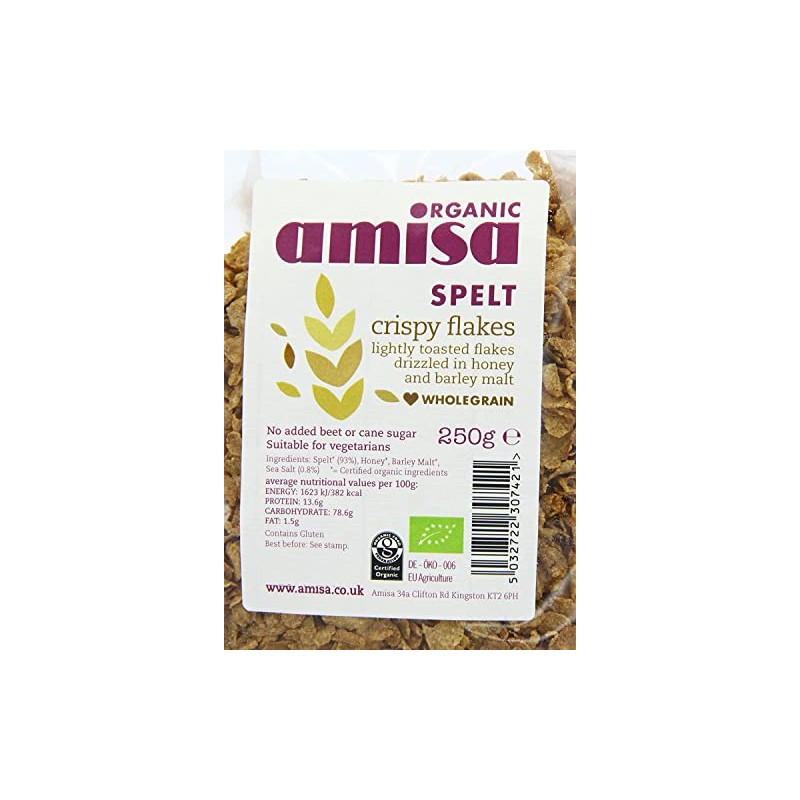 Amisa Organic Spelt Crispy Flakes, 250g