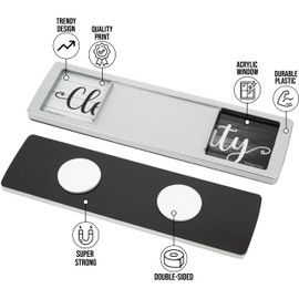 Dishwasher Magnet Clean Dirty Sign - Magnetic Signs That Say Clean/Dirty - Optional Sticker Adhesive for Non-Metal Stainless Steel Dish Washers - Dark Farmhouse