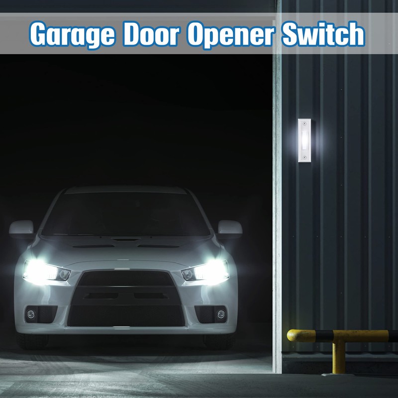 Saillong 1 Piece Lighted Doorbell Button, Christmas Wall Mounted Garage