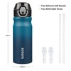 BJPKPK 18oz Insulated Water Bottle With Straw Stainless Steel Double
