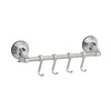 Lever Type Gel Suction Cup Towel Rack with 4 Hooks,