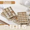 KATISYIO Large Velvet Jewelry Drawer Organizer Trays Set of 4