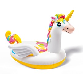 Intex 57291EP Giant Inflatable 8 x 5 Foot Mega Unicorn Island Ride On Swimming Pool Float