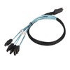 Mini SAS to 4 SATA Cable 7Pin 12Gbps Tinplated Copper