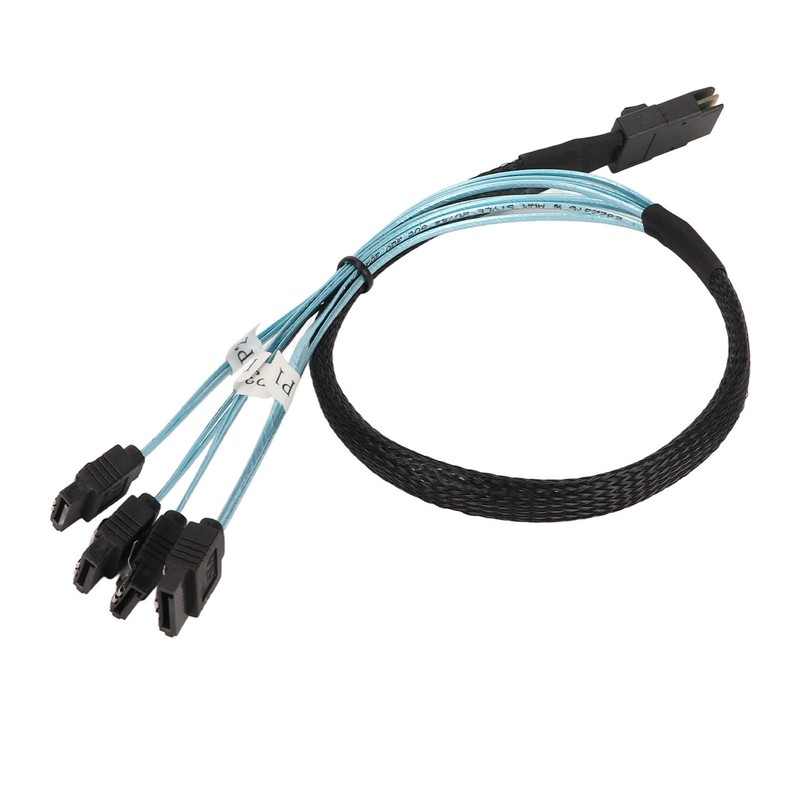 Mini SAS to 4 SATA Cable 7Pin 12Gbps Tinplated Copper