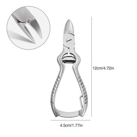 AIMALL Professional Steel Duty Thick Toe Nail Clippers Plier Chiropody Podiatry, Ideal for Ingrown Toenails & Tough Nails, Precision Curved Blade, 4.72 Inches
