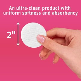 Medline Simply Soft Cotton Round (300 unidades), almohadillas de algodón 100% absorbente y texturizado, sin pelusas
