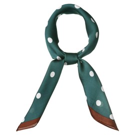 Allegra K 70cm Polka Dots Square Scarf Neck Scarves Kerchief Neckerchief Headband for Women 70 * 70cm/ 27.56 * 27.56 inches(L*W) Dark Green