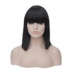 Similler Women Black Bob Synthetic Short Wigs High Temperature Fiber