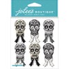 Jolees Mini Repeats Stickers, Black and White Skulls