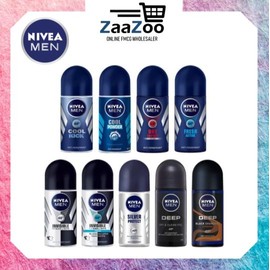 Nivea Deodoran Lelaki / Deodorant Roll On Men 50ml /Cool Kick/Cool Powder/Fresh Active/Invisible/Silver Protect/Deep/Dry Impact