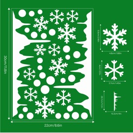 Mirabuy 4 Sheet Snowflake Icicle Window Clings for Winter Christmas Party Supplies Decorations