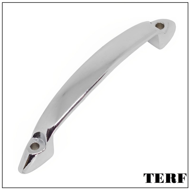 TERF® Traditional Polished Chrome D-Shape Front Fix Pull Handle 100mm