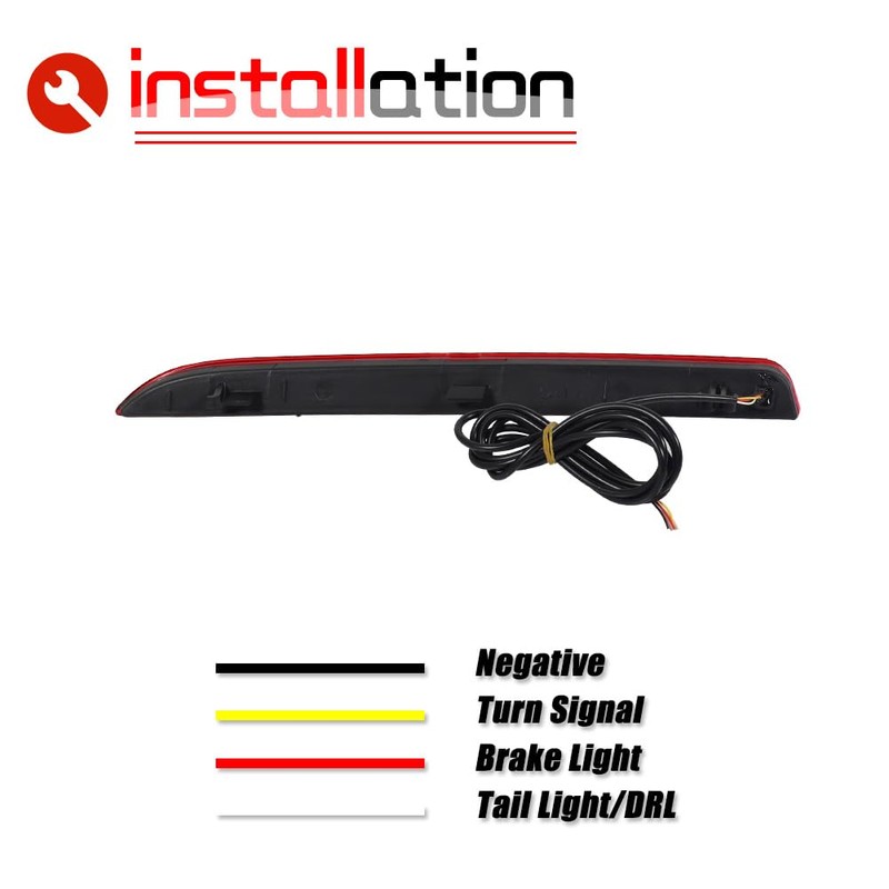 GTINTHEBOX Red Lens LED Bumper Reflector Lights for 2016 2017