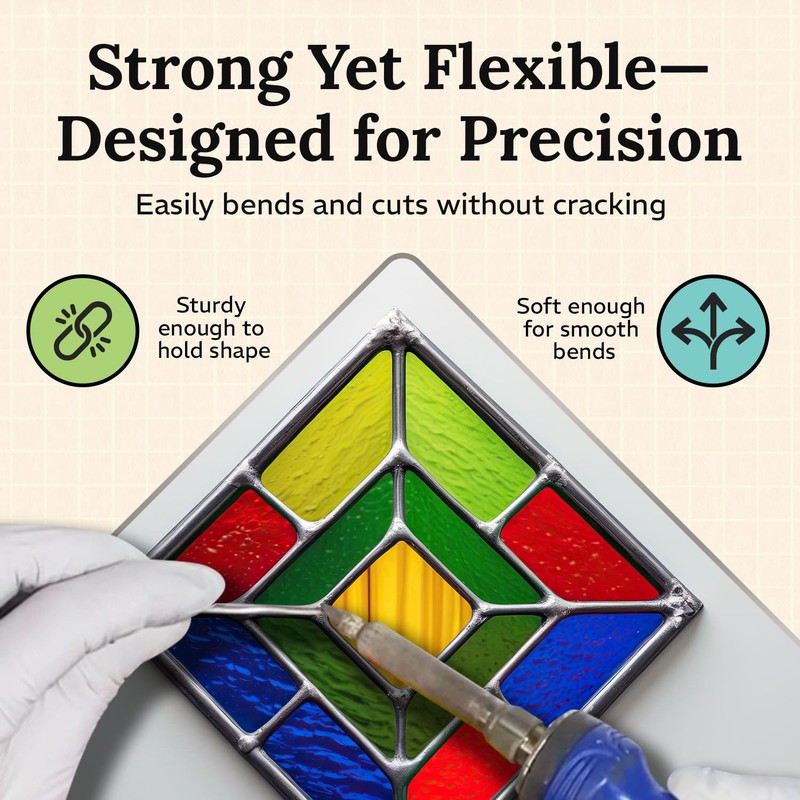 1/8" Flat U Lead Came for Stained Glass | 2